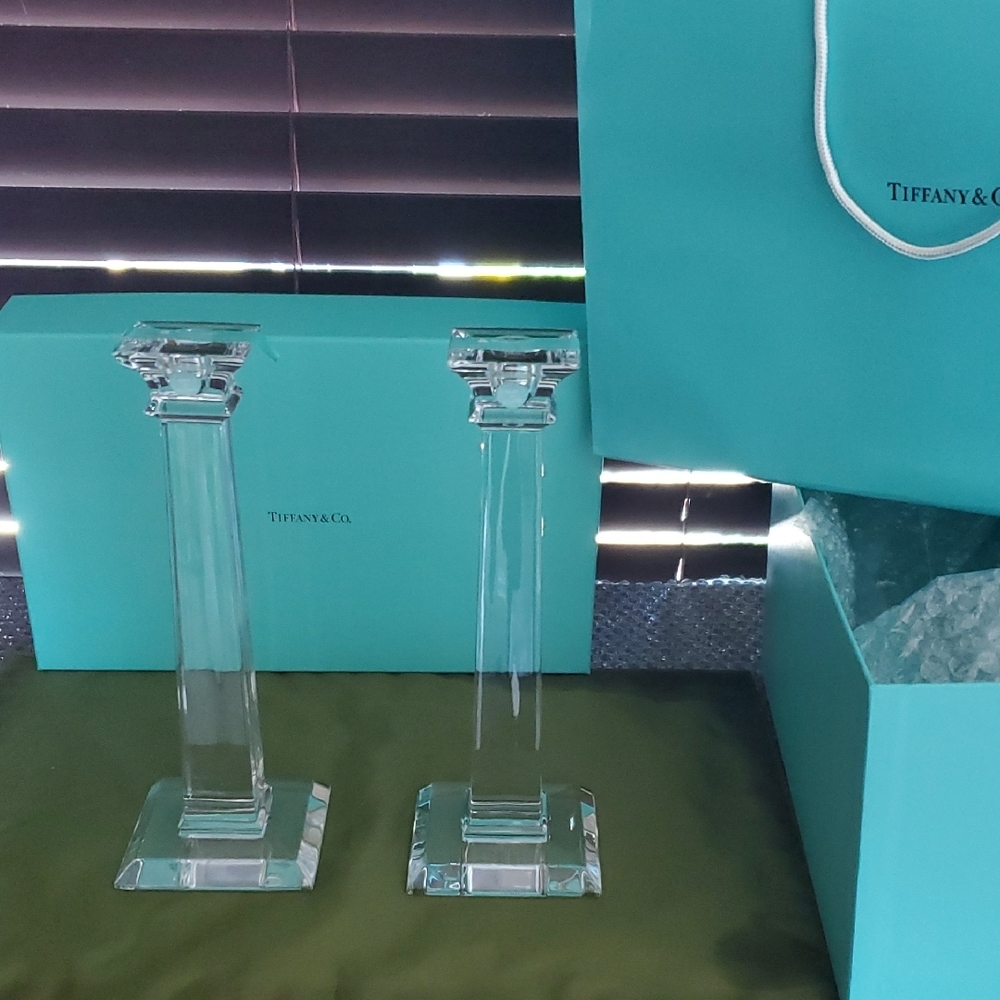 Tiffany & Co. Crystal Candle Holders